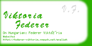 viktoria federer business card